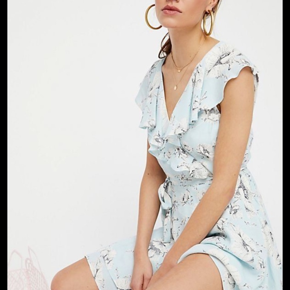 FREE PEOPLE French Quarter crepe wrap dress-  M